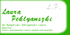 laura peklyanszki business card